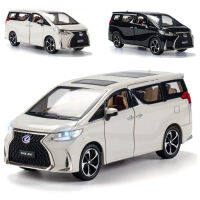 1:24 LEXUS LM300Hโมเดลรถเหล็กรถโลหะผสมรุ่นเสียงและแสงรถลากรุ่นคอลเลกชันรถยนต์ของเล่น