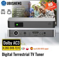 DVB-T2 H.265กล่องรับสัญญาณดิจิตอล1080P Dolby AC3 HD TV Decoer UBISHENG U12 DVB C จูนเนอร์ขนาดเล็กที่มีเอาต์พุต AV สำหรับ Hd/old TV