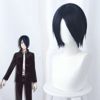 【Lao Zhang Fashion Cosplay】 Kaguya-Sama: Love Is War Yu Ishigami Navy Blue Warping Short Cosplay Wig วิกผมสังเคราะห์ทนความร้อนปาร์ตี้หมวกวิกผม