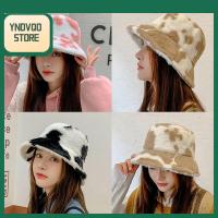 YNDVQO STORE ฤดูหนาว นุ่ม ลำลอง ขนเทียม หมวกกันแดด หมวกชาวประมง หมวกบักเก็ต หมวกปานามา