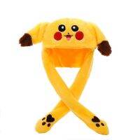 [HOT ZHLSWKCXKLKWHG 543] Kawaii Pikachu ตุ๊กตาหมวกอบอุ่นเรืองแสงหมวกขึ้นย้ายหูของเล่นตุ๊กตาการ์ตูนคอสเพลย์ผ้าโพกศีรษะเด็ก39; S ของขวัญโลลิต้าสาวหมวก