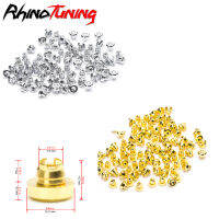 100pcs Universal Wheel Rivets Nuts For Chrome Gold Plastic Rim Lip Replacement Decription Tire Nail Studs J2 D-002 Screw Bolt