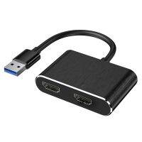 USB 3.0 to Dual HDMI-Compatible USB 3.0 PD Converter 3 in 1 USB Dock Station Hub 5Gbps Adapter Cable For Phone Laptop