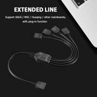 Rgb Led Splitter Cable พร้อมฟังก์ชั่นปลั๊กอินเมนบอร์ดคอมพิวเตอร์อุปกรณ์เสริมสายไฟสำหรับ Msi Asus Asrock Led Strip