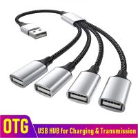 ส่วนขยายฮับ USB 4 พอร์ต Type C ฮับ USB Splitter การส่งข้อมูลอะแดปเตอร์ OTG ความเร็วสูงสำหรับคอมพิวเตอร์ Xiaomi MacBook Pro Air-Gamekj