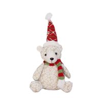 หมีโพลาไรด์แบบสแกนดิเนเวีย15/16นิ้วหมีสำหรับตกแต่งเทศกาลคริสต์มาสโต๊ะของตกแต่งต้นไม้บ้านประดับเทศกาลตุ๊กตา