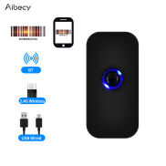 Máy Quét Mã Vạch Cầm Tay 3 Trong 1 Aibecy Đầu Đọc Mã Vạch 1D Hỗ Trợ BT &
