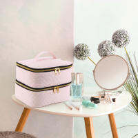 Make Up Organizer กระเป๋าใส่เล็บแบบถอดได้พร้อมซิปแบบพกพาความจุสูง Multifunctional Beauty Accessories