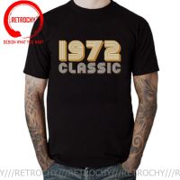 Vintage Classic Mens Born In 1972 T Shirt Made In 1972 T-Shirt Graphic 50Th 50 Years Old Birthday Gift Tee Tops Tshirt Clothing