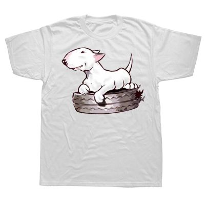 Funny Bull Terrier On Board T Shirts Summer Style Graphic Cotton Streetwear Short Sleeve Birthday Gifts T shirt Mens Clothing XS-6XL