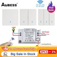 ▲♣❧ Wireless RF 433Mhz Smart Switch Wall Panel Switch With Remote Control AC90V 250V Mini Relay Receiver For LED Light Lamp Fan