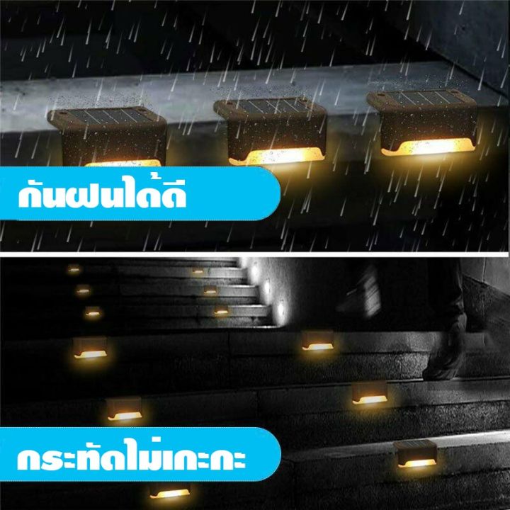 โซล่าเซลล์-ติดกำแพงหน้าบ้าน-รั้วบ้าน-เพิ่มความสวยงาม-ไฟเหลือง-solar-light-โซล่าเซลล์