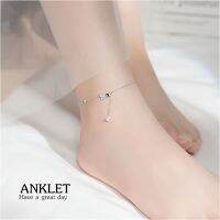 s925 Anklet 3 สร้อยข้อเท้าเงินแท้ ผีเสื้อน้อย สวยเรียบง่าย ใส่สบาย เป็นมิตรกับผิว