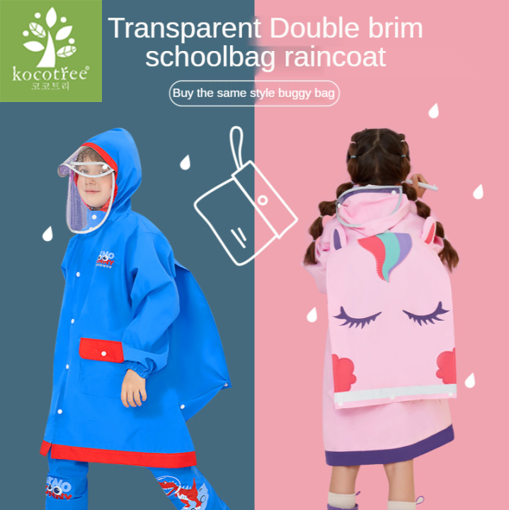 Kocotree Children's raincoat baby cloakstyle poncho waterproof with
