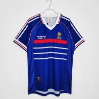 The final spot (retro edition) 1998 French home edition piece soccer uniform shirt a undertakes to adult