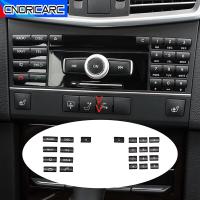 New Product Car Accessories Center Console CD Multimedia Button Frame Cover Sticker For Mercedes Benz E Class W212 2014-2015 CLS 2012-2013