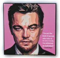 Leonardo Dicaprio #1 ลีโอนาร์โด ดิคาปริโอ นักแสดง ไททานิค Hollywood รูปภาพ​ติด​ผนัง ​pop​ art พร้อมกรอบและที่แขวน กรอบรูป แต่งบ้าน ของขวัญ ของสะสม