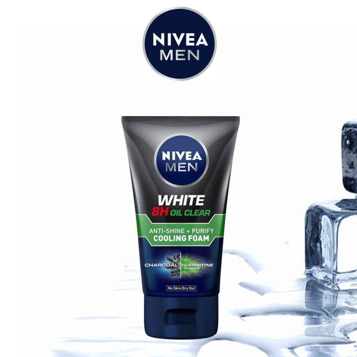 NIVEA Men Whitening Cool Volcanic Mud Facial Foam Face Wash 100ml | Lazada