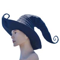 831A Halloween Angled Witch Hat Creative Large Ruched Halloween Witch Hat Fashion Costume Accessory Halloween Party Decora