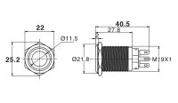 Yingke กลอนกันน้ำติดตรึงสวิทช์ปุ่มกดโลหะ19มม.,ไฟ Led แหวนกดมีไฟ6 V 5V 12V 24V 220V