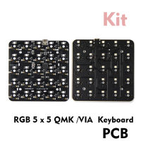 VIA Keyboard Macro Programming 25 Key 5*5 RGB Light Hot swap Slot Keyboard Mechanical PCB Support Cherry Gateron