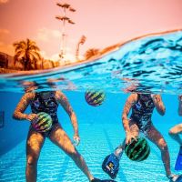 Beach Ball Underwater Pool Toy Water Balloons Pool Ball for Under Water Passing Dribbling Diving and Pool Games Watermelon Ball Balloons