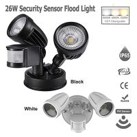 26W LED Twin PIR Security Sensor Floodlight AC85~265V 3000lm Outdoor IP65 Spotlight Reflectores Para Patio Wall Light for Garden