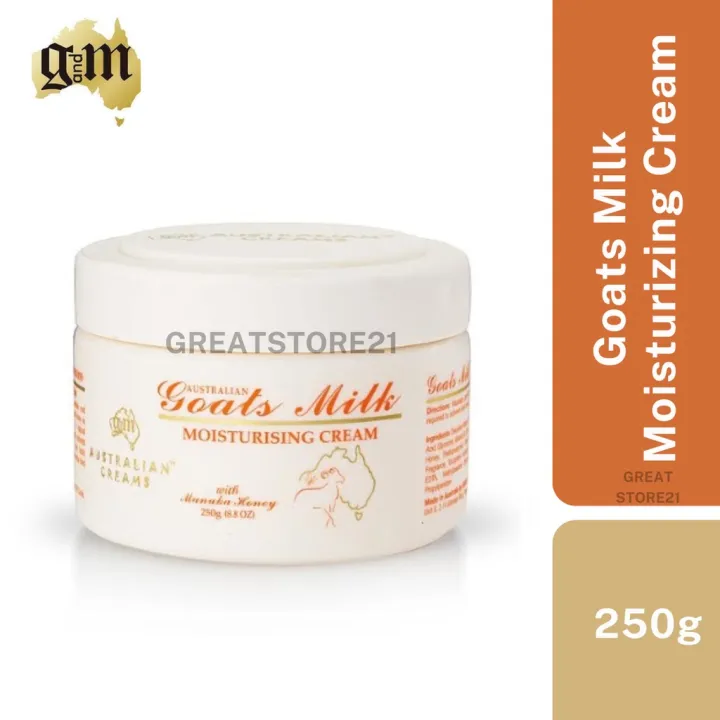 G&M Australian Goats Milk Moisturising Cream With Manuka Honey 250g