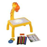 Kids LED Projector Giraffe Art Drawing Table Graffiti Writing Board Paint Board Early Learning DIY Paint Tools Drawing Board Drawing  Sketching Tablet