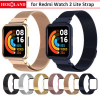 Milanese แม่เหล็กสายรัดข้อมือสายรัดสำหรับ Xiaomi Redmi Watch 2 Lite All-In-One สายสแตนเลสสำหรับ Redmi Watch2 Lite นาฬิกาวงเปลี่ยนสาย