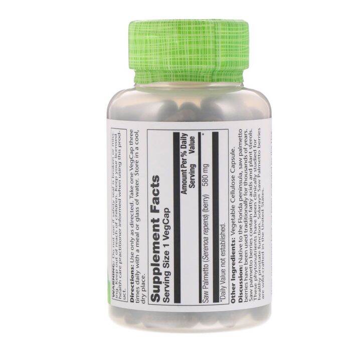 solaray-saw-palmetto-whole-berry-580-mg-180-vegcaps-ซอร์-พาลเมตโต-180-เวจจี้แคปซูล