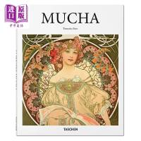 Mucha imported art Mu Xia album works collection new art movement romantic post Impressionist Taschen basic art basic art series[Zhongshang original]