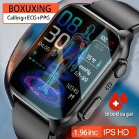 ◇卍 lhgjbhd 2023 New Blood Glucose Men Bluetooth Call Watches Thermometer Rate Monitoring Sport Smartwatch Mens