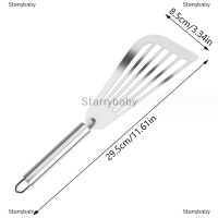 Star ตะหลิวตักปลาทำจากซิลิโคนทำจากสเตนเลสสตีลพร้อมขอบนิ่มอุปกรณ์ทำอาหารในครัวทนความร้อน