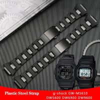 Plastic Steel Watchband for Casio G-SHOCK DW-5600 DW6900 DW9600 GW-M5610 Men Watch Strap Band 16mm High Quality Black Braceletby Hs2023