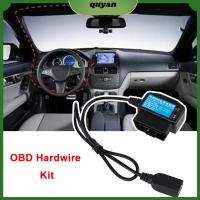 QUYAN 3A 5V สายสวิตช์ ยูเอสบี กล้องติดรถยนต์ สายชาร์จรถยนต์ ชุดสายไฟ OBD การตรวจสอบที่จอดรถ