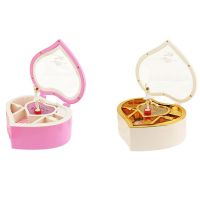 Heart Shape Music Box Plastic Jewellery Box Hand Crank Music Box Mechanism Gift For S Day