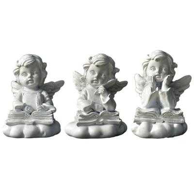 Small Resin Angel Figurines Cherubs Statue Figurine for Tabletop Decoration Angel with Wings for Indoor Outdoor Home Garden Decoration security