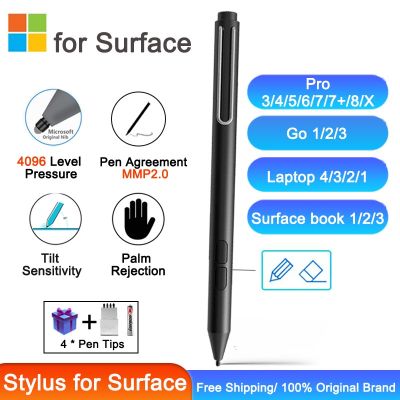 ปากกาสไตลัส สําหรับ Microsoft Surface [อัพเกรด] 4096 ความไวต่อแรงกด สําหรับ Surface Pro X 7 6 5 4 Surface Laptop Book Go Studio dov