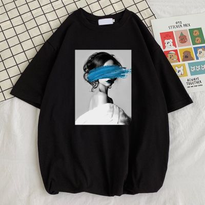 Portrait Print Men T Shirt Retro Tshirts Simplicity Tshirt Cool Design Male Short Sleeves Gildan Spot 100% Cotton