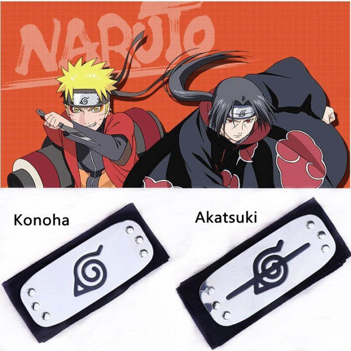 Anime Akatsuki Kakashi Uchiha Sasuke Headband Logo Cosplay Costume ...