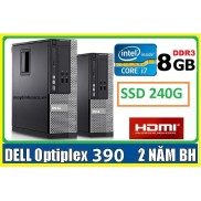 Máy tính để bàn đồng bộ Dell optiplex 390  Core i7 8G SSD 240G ,Có HDMI ,