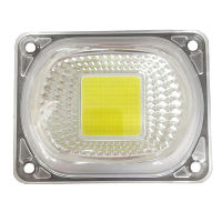 Xuyongming LED COB Chip เมทริกซ์พร้อมเลนส์สะท้อน1ชุดสำหรับแหล่งโคมไฟสปอตไลท์น้ำท่วม50วัตต์โคมไฟฟลัดไลท์ DIY ชิปแสงกลางแจ้ง