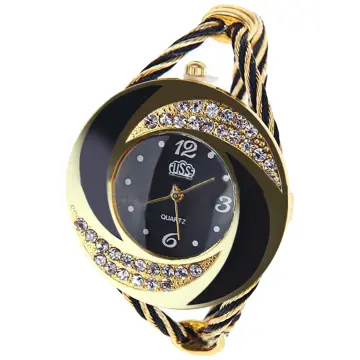 Graff Spiral Watch Diamond Dial, White Gold, Black Satin Strap GSP19WGDDDD  - JewelryReluxe