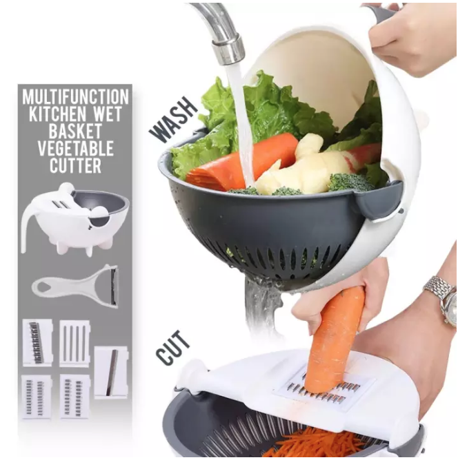 Buy Magic Multifunctional Rotate Vegetable Cutter With Drain