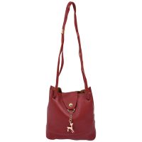 Small Bag Women Deer Bucket Bag Handbags Ladies Satchel Mini Shoulder Messenger Bags Simple Design Cross Body Bag(Red)