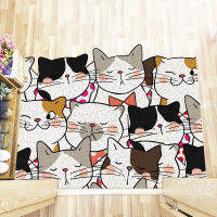 Cartoon cat DIY decor carpet pvc can be cut plastic rug entrance doormat housefloor living room kitchen bathroom non-slip mats