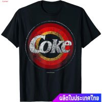 เสื้อยืดโอเวอร์ไซส์ เสื้อยืดยอดนิยม Coca-Cola Vintage Retro Bullseye Coke Graphic T-Shirt Mens Womens T-shir  TRV6