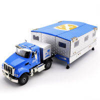 Alloy Diecast Motor Homes Truck 1:50 Motor Trailer Limous Folding 4 escope Stand Vehicle Model Collection Gift for Kids Toy