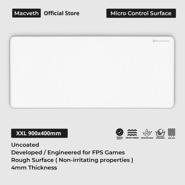 Macveth 900x400mm XXL MicroControl Gaming Mouse pad White Lazada PH